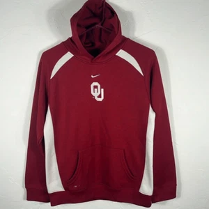 NIKE x OKLAHOMA SOONERS Center Swoosh Embroidered Hoodie - Youth Sz L 16/18 - Picture 1 of 9