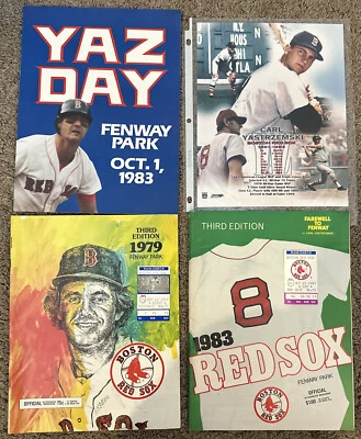 CARL YASTRZEMSKI Red Sox 3,000 Hit/Last Game/Scorebooks/Ticket Stubs/ Yaz Day - Image 1 of 4
