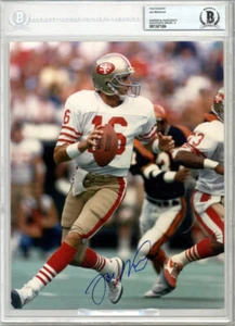 JOE MONTANA SIGNED 8x10 PHOTO SAN FRANCISCO 49ERS ENCAPSULATED BECKETT BAS LOA - Picture 1 of 3