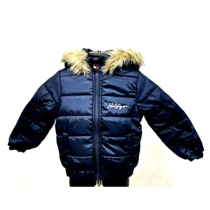 NWT Tommy Hilfiger Sz 4 Fur Hooded Girls Coat - Picture 1 of 6