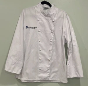 Abrigos de chef Cintas blancos M con logotipo de la Universidad Johnson & Wales - Imagen 1 de 11