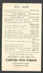 PIEZA CAMBRIDGE LATÓN CO CAMBRIDGE MA CON FECHA 1921 VENDE ARTÍCULOS SURTIDOS - Imagen 1 de 1