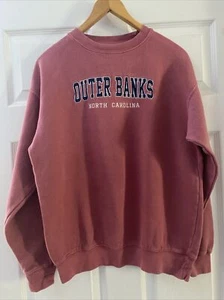 Outer Banks Authentic Women's Rose Cotton Blend Crewneck Sweatshirt - Size S - Picture 1 of 2