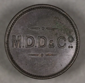 Ceylon M. D. D. & Co. 4 1/2 Pence Merchant Token - Imagen 1 de 2