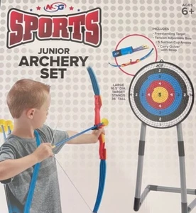 NSG Sports Junior ARCHERY Set Deluxe Bow & Arrows Freestanding Target Boys Girls - Picture 1 of 2