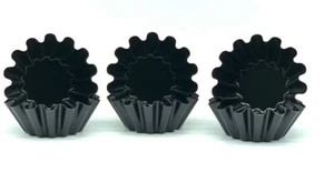12 St Back Form Tartelette Gebäck Förmchen Anti Haft Beschichtung Schwarz 95 mm - Bild 1 von 3