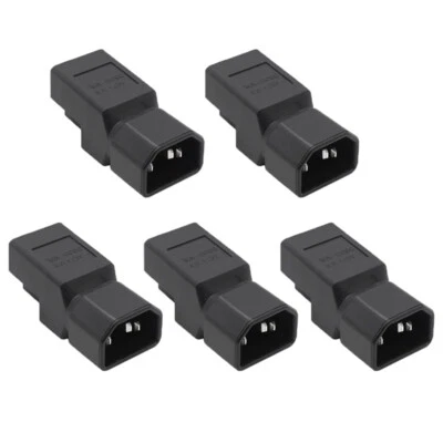 5-Pack IEC 320 C14 Male to Nema 5-15R Female Power Adapters - Image 1 of 4