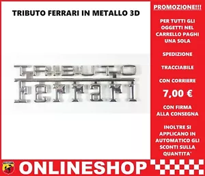 Scritta Emblema Abarth 500 695 Tributo Ferrari (2008-2012) Badge 33 x 109 mm - Foto 1 di 2
