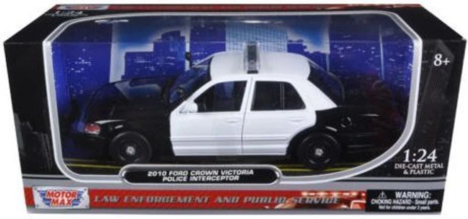 Ford Crown Victoria 2007 Police Interceptor 1/24 con barra de luz transparente Motormax Car Foto 1 de 1