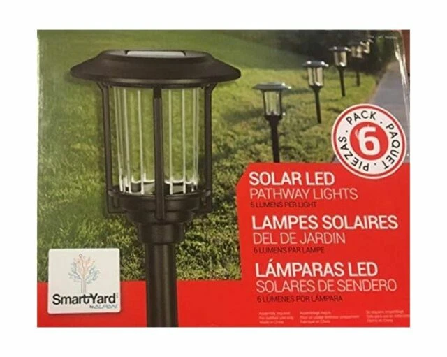 Smartyard 1900546 Solar LED Pathway Lights, Warm White - Pack of 6 - Image 1 of 1