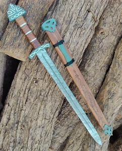 Hand Forged Damascus Steel Viking Sword Razor Sharp Battle Ready Medieval Sword - Picture 1 of 4