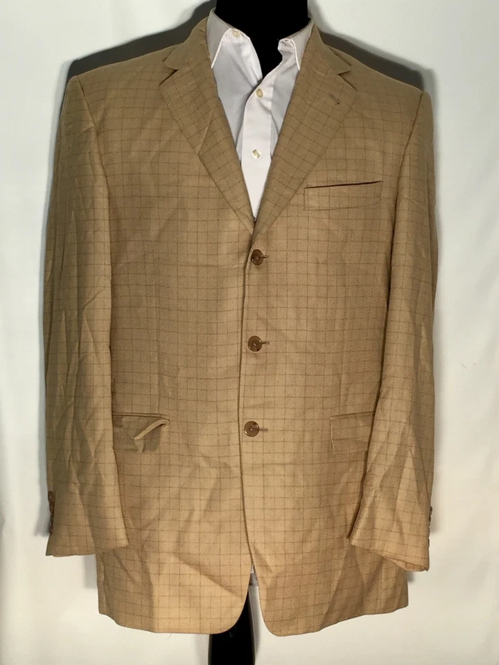 Burberry London T Model Kensington Size 42L Wool Silk Blend 3-Button Suit Jacket - Image 1 of 4