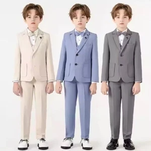 Flower Boy's Suits For Wedding Teenager Kids Ceremory Formal Tuxedos Blazer Pant - Picture 1 of 19