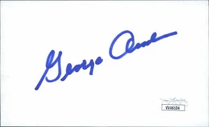 George Andrie Dallas Cowboys Signed 3x5 Index Card JSA Authenticated - Picture 1 of 2