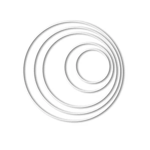 Drahtring weiß 12, 15, 20cm für Traumfänger - Bild 1 von 1