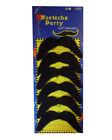 Pack of 6 Stick on Black 70's Fake Moustache Self Adhesive Fancy Dress Christmas