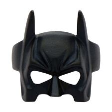 Licensed DC Comics Mens Black IP Stainless Steel Batman Mask Ring
