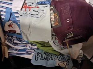 Re-seller Bundle NEW Boys T-shirts From Baby To 2 Years 10 Items - Picture 1 of 2