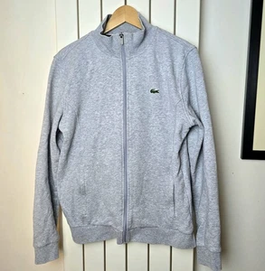 Lacoste Mens Grey Full Zip Medium Jumper - Picture 1 of 8