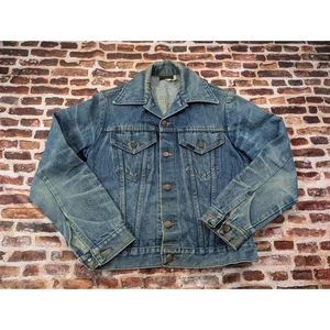 Vintage Sears Western Wear Denim Jacket Size Small Chest 40" Distressed Faded - Picture 1 of 10
