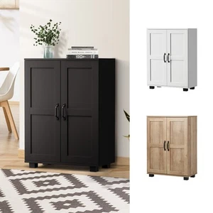 Oikiture Storage Cabinet Bathroom Buffet Sideboard 2 Door Cupboard - Picture 1 of 37