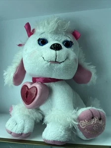Cabbage Patch Kids Adoptimals White Poodle Plush Puppy Dog 8" CPK Pink Used - Picture 1 of 8