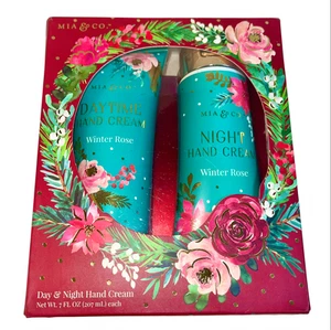MIA & CO. Set of 2 Hand Cream Winter Rose Day & Night Hand Cream 7 oz New in Box - Picture 1 of 7
