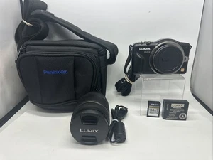 Panasonic Lumix GF3 black digital camera 14-42mm lens 64GB Sd Card Near Mint - Picture 1 of 24
