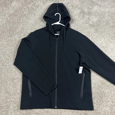 Chaqueta con Capucha Old Navy Dynamic Polar Para Hombre Grande Negra Cremallera Completa Ropa Activa Nueva con Etiquetas Foto 1 de 4