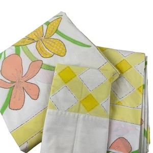 Vintage Utica J.P. Stevens King Sheet Set – 2 Flat Sheets + 1 Pillowcase 1970s - Picture 1 of 7