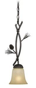 Sierra 1-Light Mini Pendant in Rustic and Bell Style 19.75 Inches Tall and 5.75 - Picture 1 of 5