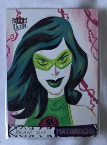 2024 Marvel Fleer Ultra Matriarchs Of Marvel Sketch Card Viper By Ethen Beavers - Picture 1 of 2