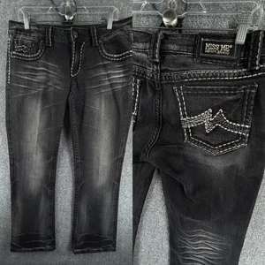 Miss Me Sunny Boot Women Size 33x31 Charcoal Wash Jeans Black Ladies ACTL 33X31 - Picture 1 of 19