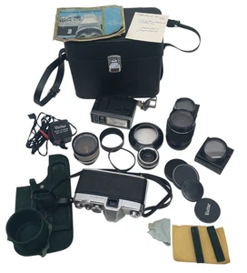 VTG Mamiya Sekor 1000 DTL SLR Camera + Multiple Lens, Flash & Manual Case BUNDLE - Picture 1 of 16