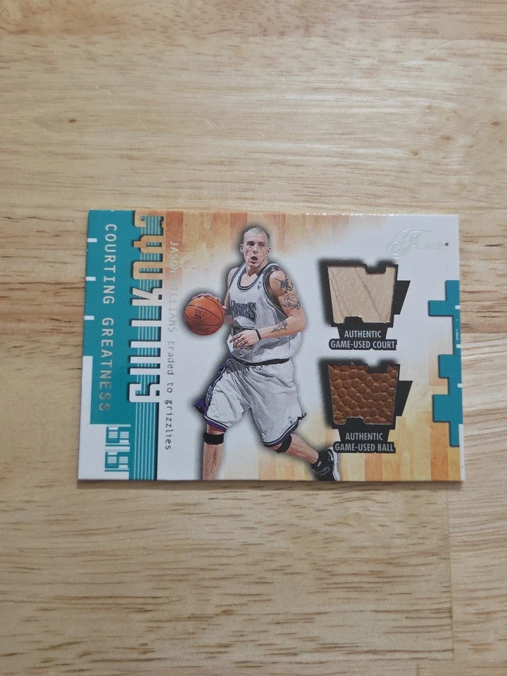 2001-02 Flair Jason William Corte Grandeza Cancha Pelota Doble Reliquia/250 SP Foto 1 de 4