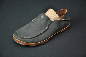 Olukai Moloa Schuhe Schwarz Leder Halbschuh Herren 8,5 51025CS - Bild 1 von 6