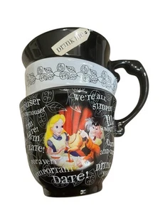 Vintage Disney Parks Alice im Wunderland dreifach gestapelt Verrückter Hutmacher Teetasse 12 Oz - Bild 1 von 7