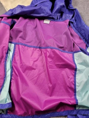 Chaqueta cortavientos Columbia para mujer 2X bloques de color Crested Canyon con capucha omni-sombra Foto 1 de 4