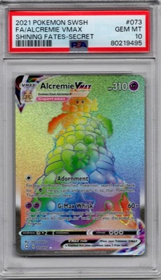 Pokémon - PSA 10 GEM MINT Rainbow Alcremie Vmax 073/072 - Image 1 of 2