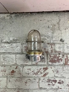 Salvaged Brass and Aluminium Passage Light - Picture 1 of 3