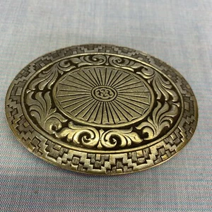 VINTAGE CLASSIC SOUTHWESTERN BELT BUCKLE Silver plate - Picture 1 of 5