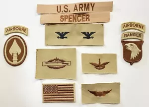 13 US ARMY 101st Airborne Ranger Socom Desert Uniform patches Colonel Spencer - Bild 1 von 1