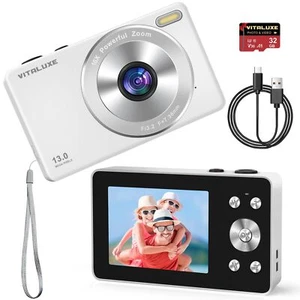 Digital Camera 4K FHD Vintage Camera for Kids Real 13MP 16x Zoom Autofocus 2.... - Picture 1 of 9