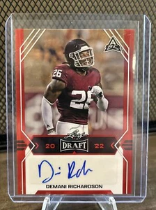 Demani Richardson 2022 Leaf Draft Football Red RC Auto #BA-DR1 - Picture 1 of 2
