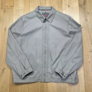 Mens Blue Harbour Harrington Jacket L Large Beige Full Zip Water Resistant Coat - Picture 1 of 13