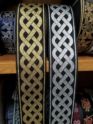 Nudo celta metálico 2 pulgadas de ancho pulgadas vendido por yarda Foto 1 de 3