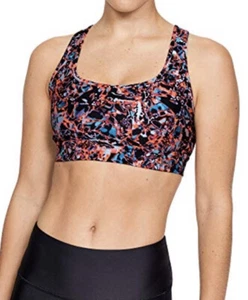 Under Armour Women’s Mid Crossback Splatter Printed Sport Bra X-Small NWT - Picture 1 of 3