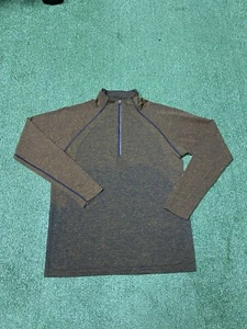 Lululemon Metal Vent Tech 1/2 Zip 2.0 Mens Size M FSGD/TRNV Fools Gold/True Navy - Picture 1 of 12
