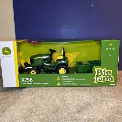 2022 ERTL John Deere 1/16 Big Farm X758 Lawn Tractor Set Factory Sealed - Image 1 of 4