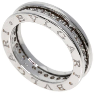 BVLGARI Ring B-zero1 B-zero1 1 band Diamond #49 K18 White Gold - Picture 1 of 10